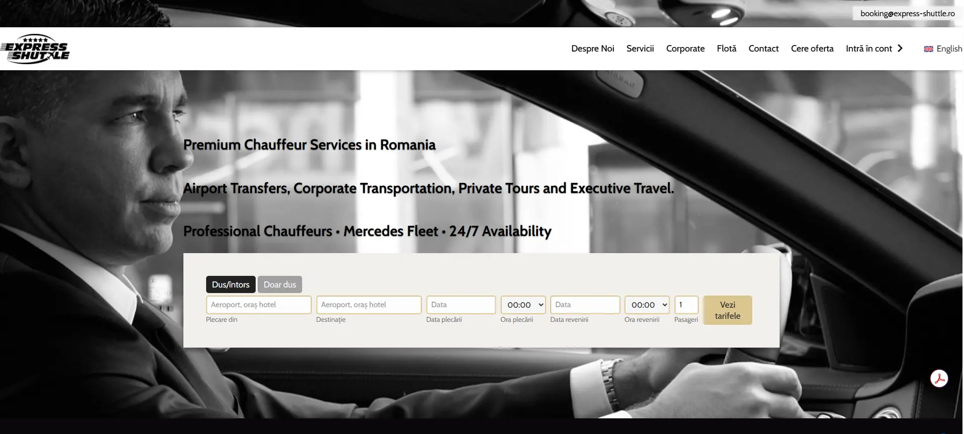 Screenshot express-shuttle.ro
