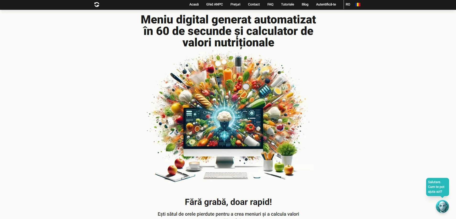 Screenshot nutrigrid.ro